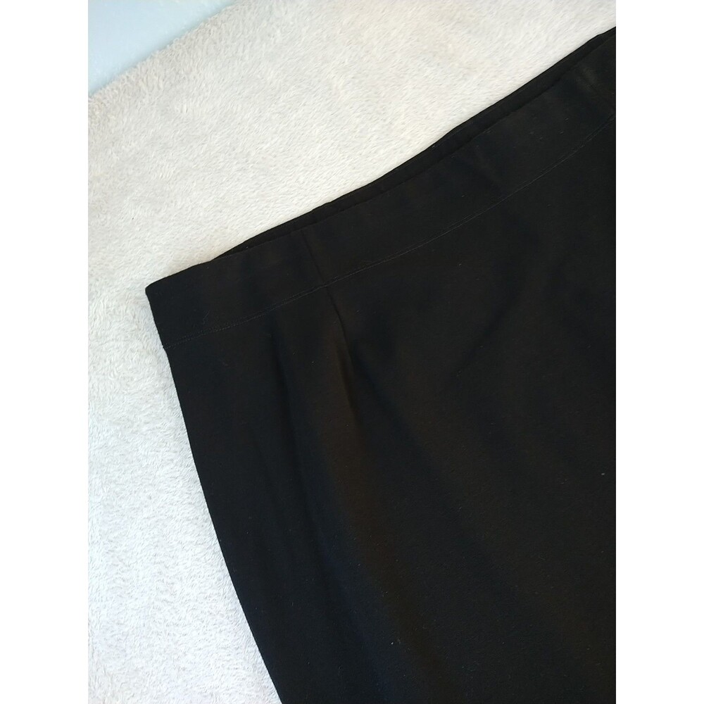 Eileen Fisher Black Pencil Midi Skirt Women's XL Knit Pull on Career System Piec - Picture 3 of 12